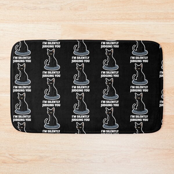 Item preview, I’m Just Judging You – Sarcastic Black Cat Design designed and sold by Karma Design.