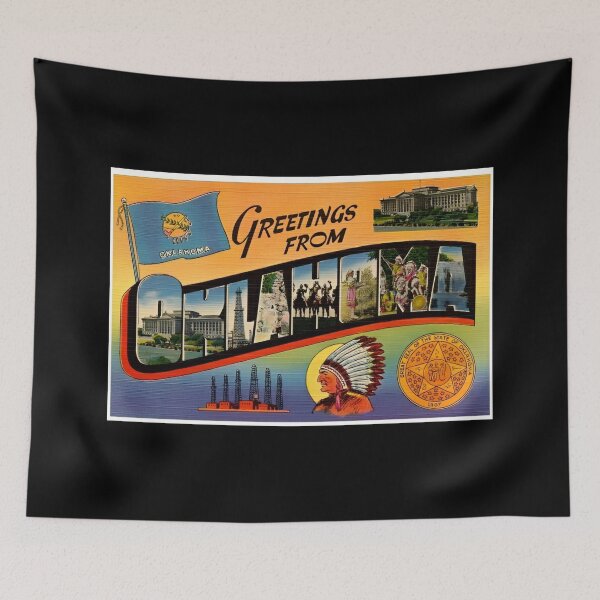 Item preview, Retro Oklahoma Travel Poster Design designed and sold by DankThreads.