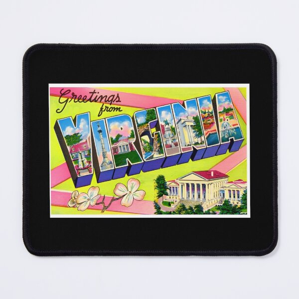 Item preview, Retro Virginia Travel Poster Design designed and sold by DankThreads.