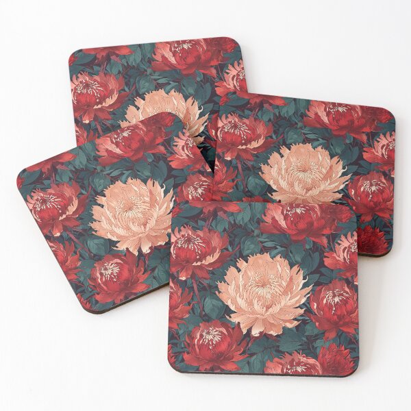 Item preview, Red and Peach Flowers designed and sold by CoolPixels.