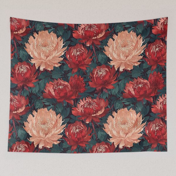 Item preview, Red and Peach Flowers designed and sold by CoolPixels.