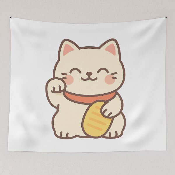 Item preview, Kawaii Maneki-Neko – Lucky Beckoning Cat designed and sold by NipponPop.