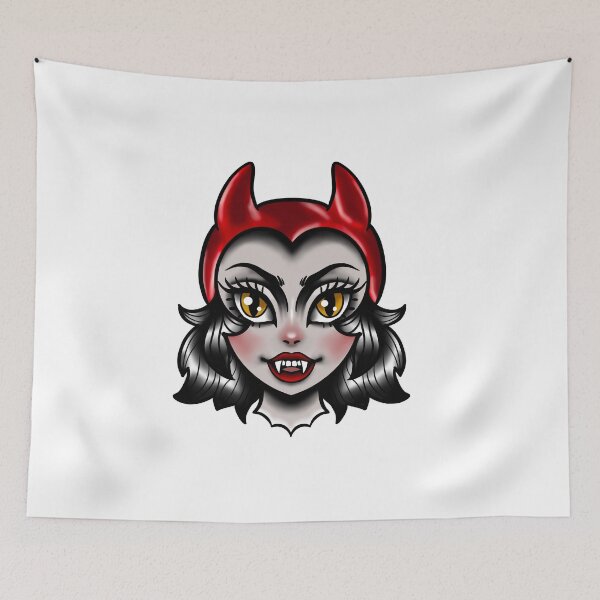 Item preview, American Traditional Devil Lady designed and sold by Sidz-Inkz.