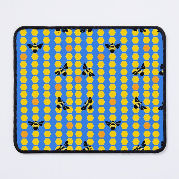 Item preview, Bumble Bees and Honeycomb on Blue designed and sold by Joanne-Louise-Design.