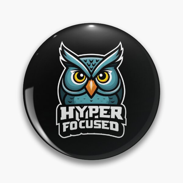 Item preview, "Hyper Focused" Owl - Fashion Logo Style designed and sold by RisenAgain - Quantum BrainGlitch | Designs.