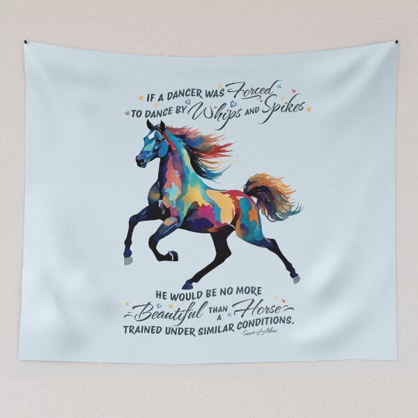Item preview, Colorful Horse with with Simon of Athens Quote designed and sold by Debbie Schulte.