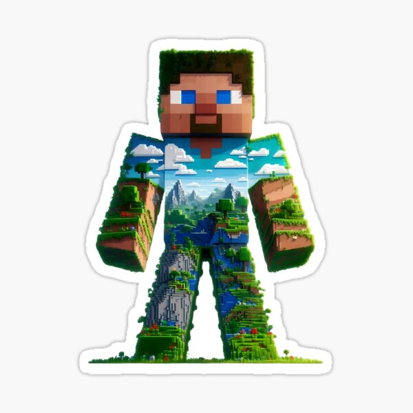 Vista previa del artículo con la obra «Silhouette Steve | Minecraft», diseñado y vendido por GeekArtUniverse.