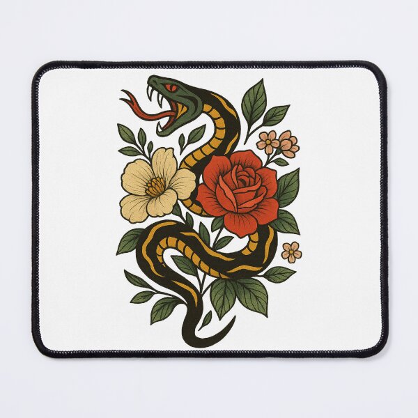 Item preview, Snake Winding Through Rose Bouquet designed and sold by IllustrifyArts.