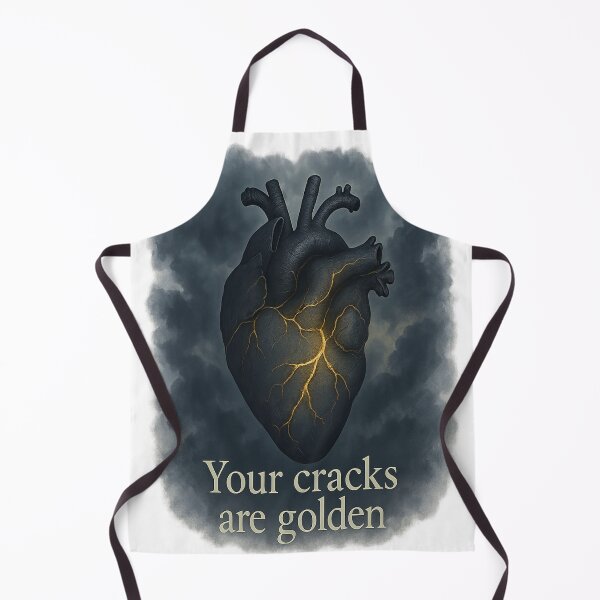 Item preview, Your Cracks Are Golden – Kintsugi Heart Healing Art designed and sold by ArtbyCrystal.