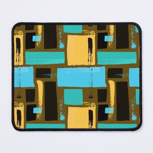 Item preview, Aqua, Teal, And Yellow Rectangle Designs Abstract Pattern designed and sold by DEC02.
