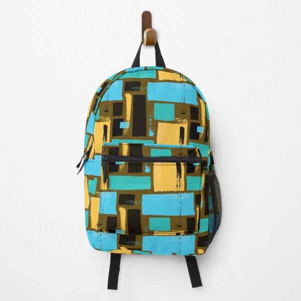 Item preview, Aqua, Teal, And Yellow Rectangle Designs Abstract Pattern designed and sold by DEC02.