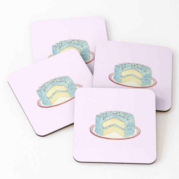 Item preview, Blue Retro Cake Illustration designed and sold by GraceeDrake.