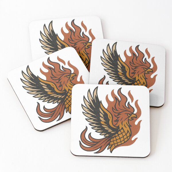 Item preview, Fiery Phoenix Rising with Wings Spread designed and sold by IllustrifyArts.