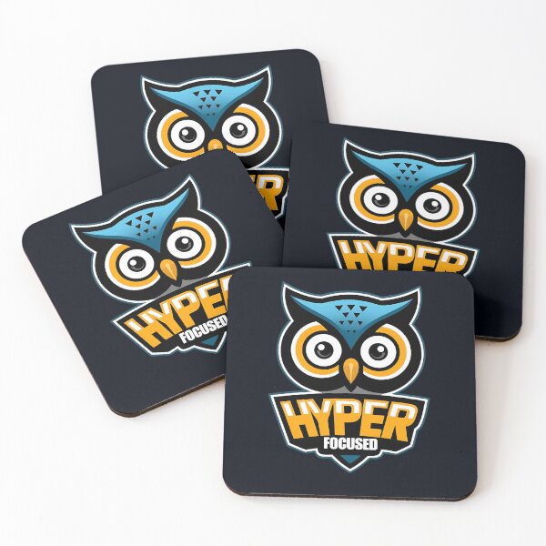 Item preview, "Hyper Focused" Owl - Hero Logo Style designed and sold by RisenAgain - Quantum BrainGlitch | Designs.
