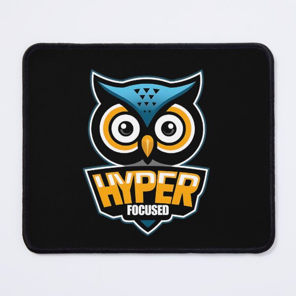 Item preview, "Hyper Focused" Owl - Hero Logo Style designed and sold by RisenAgain - Quantum BrainGlitch | Designs.