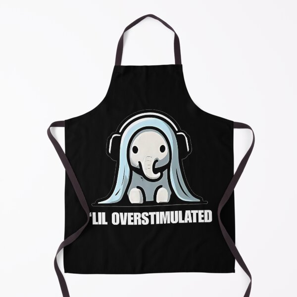 Item preview, "'Lil Overstimulated" Elephant , Cartoon Style designed and sold by RisenAgain - Quantum BrainGlitch | Designs.