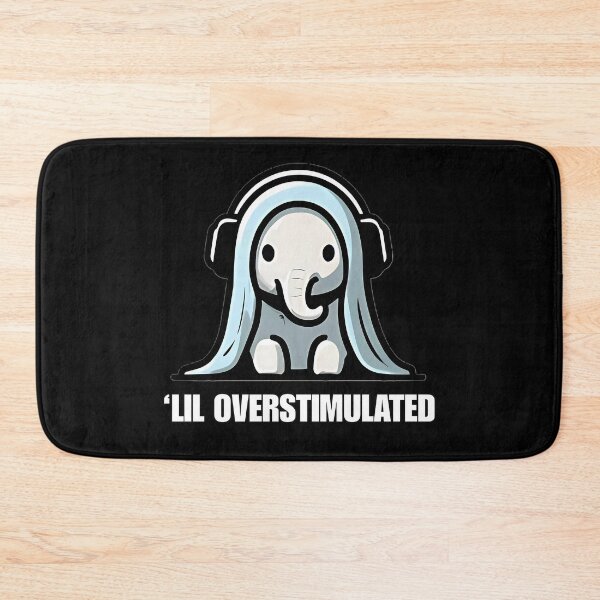Item preview, "'Lil Overstimulated" Elephant , Cartoon Style designed and sold by RisenAgain - Quantum BrainGlitch | Designs.