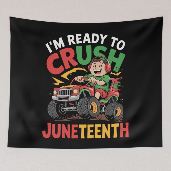 Item preview, Kids I'm Ready To Crush Juneteenth Funny Gamer Boys Toddler Truck designed and sold by brynatshop.