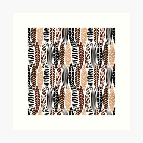 Item preview, Tropical Abstract Modern Leaves In Earthtones Contemporary Pattern designed and sold by DEC02.