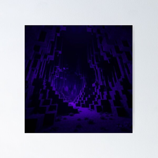 Item preview, A Minecraft world depicted in high contrast designed and sold by CorneliaAlberts.