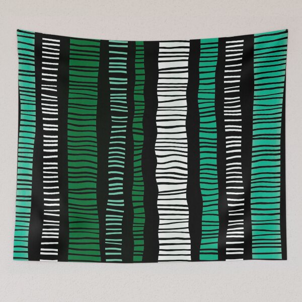 Item preview, Tropical Green Abstract Modern Line Designs Wavy Pattern designed and sold by DEC02.