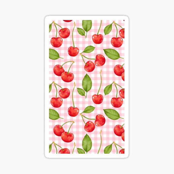 Vista previa del artículo con la obra «Cerezas a cuadros», diseñado y vendido por BBPINS.