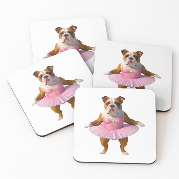 Item preview, Cute English Bulldog Ballerina | Funny Bulldog in Tutu Dog Art designed and sold by Fredster1966.