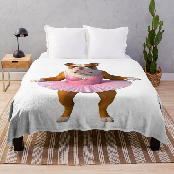 Item preview, Cute English Bulldog Ballerina | Funny Bulldog in Tutu Dog Art designed and sold by Fredster1966.