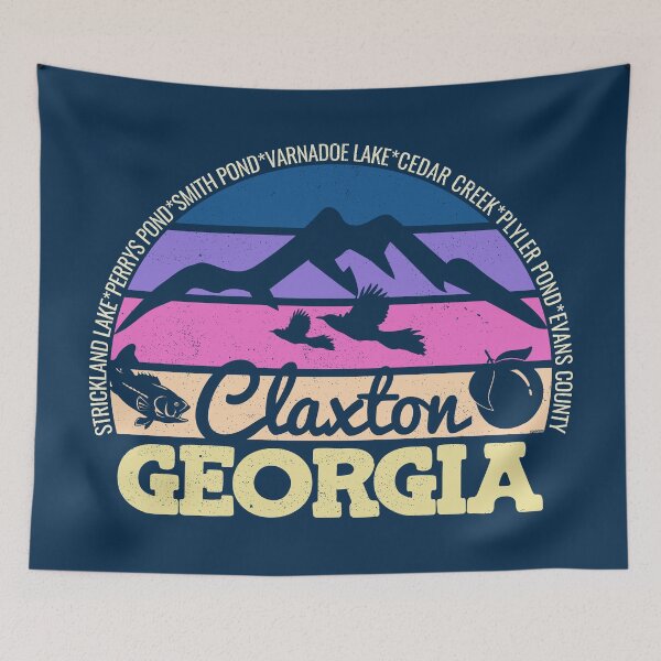 Item preview, Claxton Georgia Sunset Retro Vintage Local Pride Logo designed and sold by CRHPOD20.