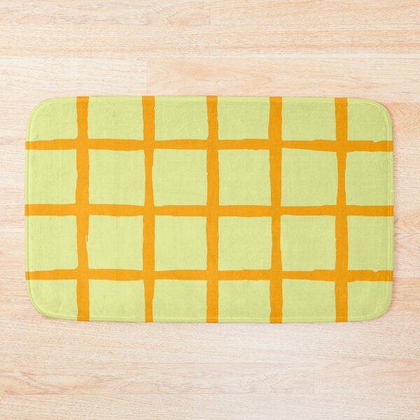 Item preview, Amber Yellow Grid on Pastel Lime — Seamless Minimalist Pattern Design designed and sold by UniqueDesign751.