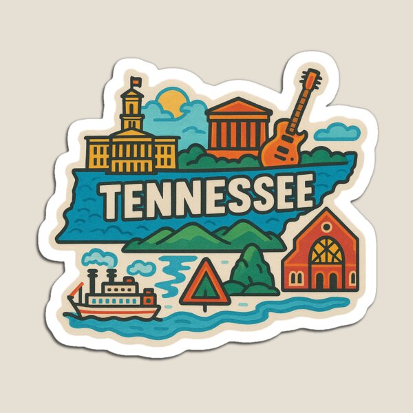 Item preview, Tennessee Sticker – Laptop, Water Bottle, Car Decal designed and sold by MindblowingShop.