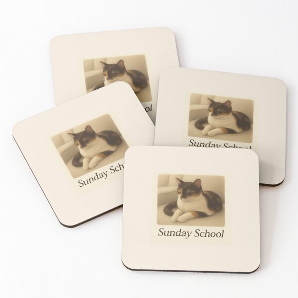 Item preview, Sunday the Calico Cat – Resting Pose | Peaceful Pet Illustration designed and sold by SundaySchoolCat.