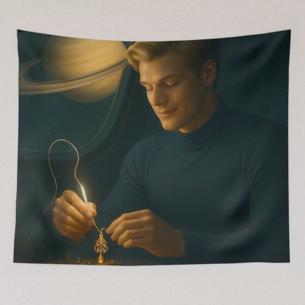Item preview, Dariel’s Golden Craft: Earrings for Briselle under Saturn’s Light designed and sold by DeenaDee.