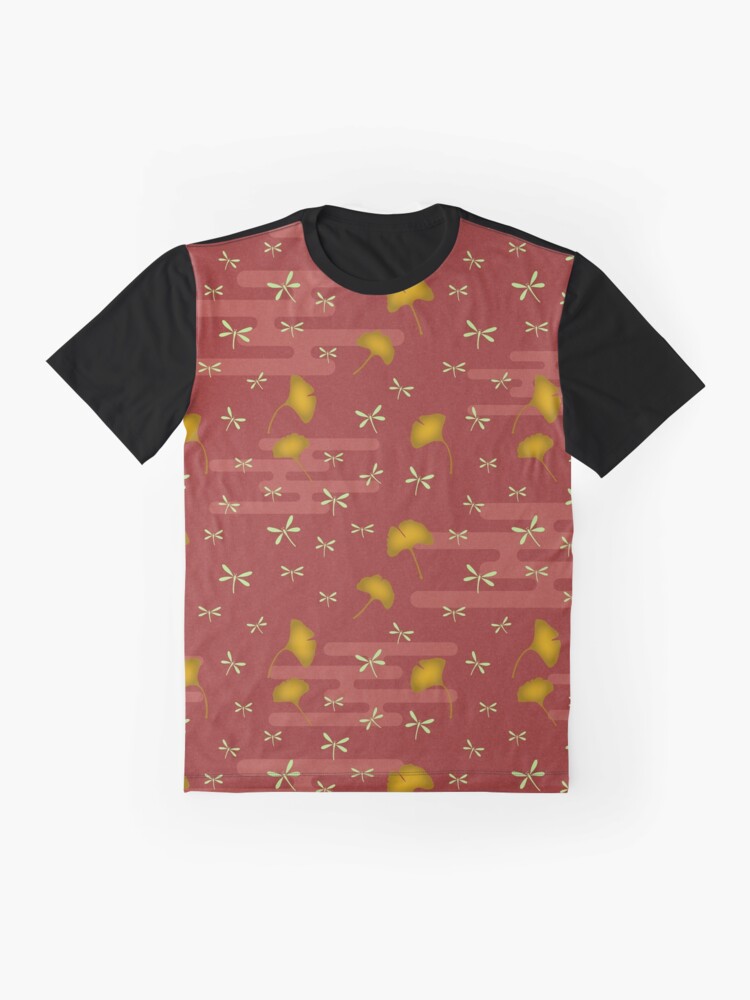 Alternate view of Natsu-Aki in Red Graphic T-Shirt