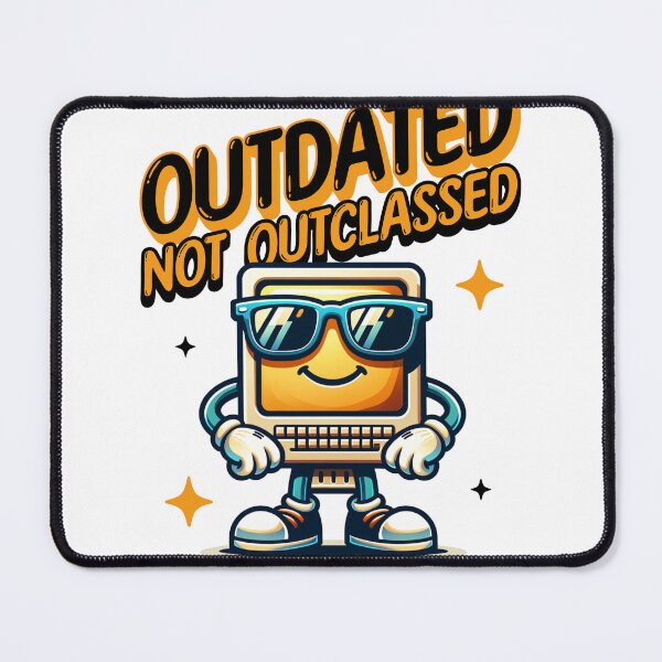Item preview, Outdated Not Outclassed – Funny Retro Computer Nerd Design designed and sold by Honominu.