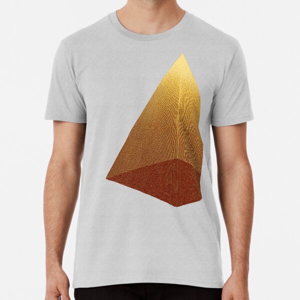 Item preview, Golden Pyramid, Monolithic, Radiating Light, Future Signal, Yellow and Red, Geometric, Minimalist Design designed and sold by AHumanInTheLoop.