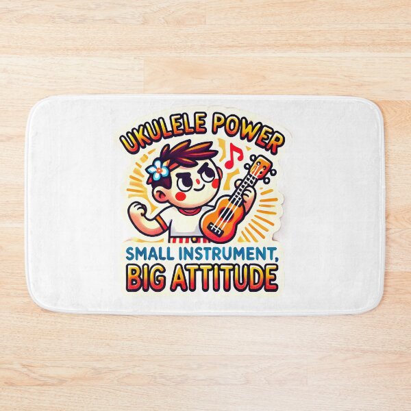 Item preview, Ukulele Power Small Instrument Big Attitude Cute Music Lover Design Guitarist Sticker Gift for Music Lover Hawaii Musical Humor Ukulele Sticker designed and sold by ButonDesign.