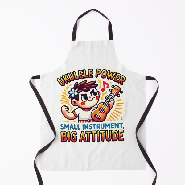 Item preview, Ukulele Power Small Instrument Big Attitude Cute Music Lover Design Guitarist Sticker Gift for Music Lover Hawaii Musical Humor Ukulele Sticker designed and sold by ButonDesign.