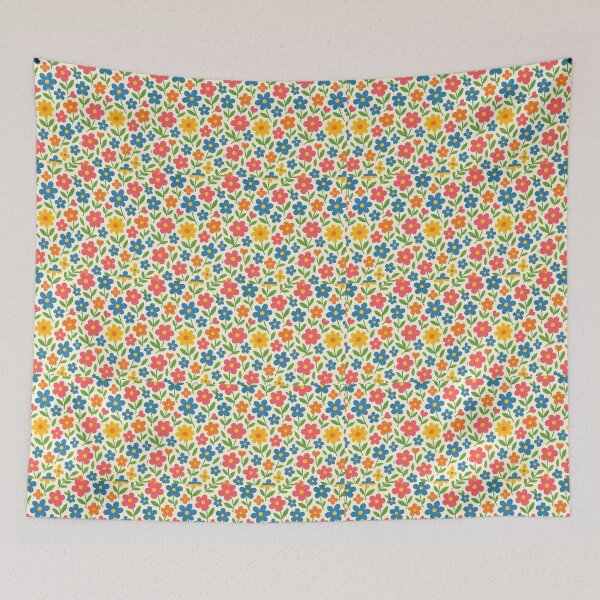 Item preview, Fabric pattern, floral pattern, bright colors designed and sold by Nuynuyshop.