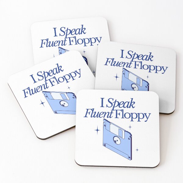 Item preview, I Speak Fluent Floppy – Funny Retro Tech Floppy Disk Design designed and sold by Honominu.