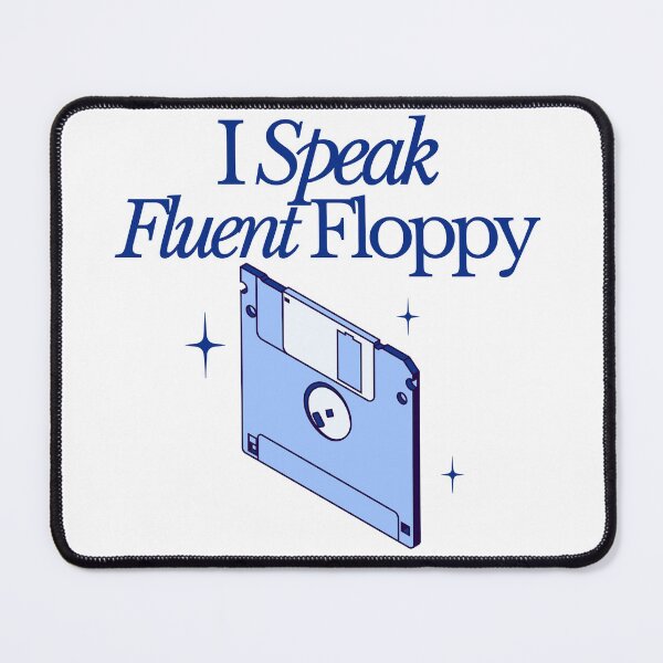 Item preview, I Speak Fluent Floppy – Funny Retro Tech Floppy Disk Design designed and sold by Honominu.