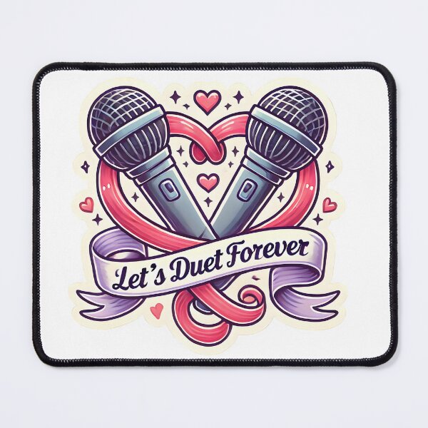 Item preview, Let’s Duet Forever Cute Microphone Couple Music Pun Design for Lovers & Singers designed and sold by ButonDesign.