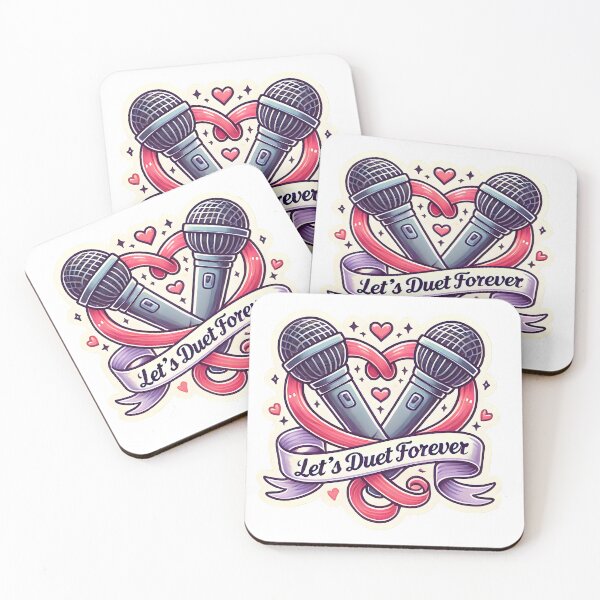 Item preview, Let’s Duet Forever Cute Microphone Couple Music Pun Design for Lovers & Singers designed and sold by ButonDesign.
