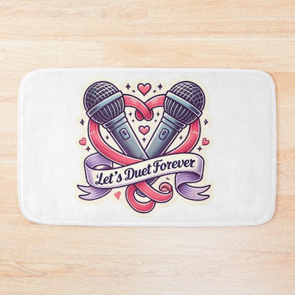 Item preview, Let’s Duet Forever Cute Microphone Couple Music Pun Design for Lovers & Singers designed and sold by ButonDesign.