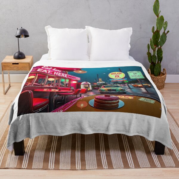 Item preview, Nighttime diner in the rain, 1960s designed and sold by Zazeyy.