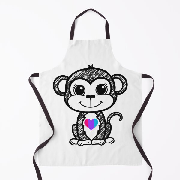 Item preview, Cute Pride Monkey with Androgynous Pride Heart designed and sold by Travelslightly.