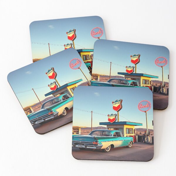 Item preview, Retro gas station in the desert, 1950s designed and sold by Zazeyy.