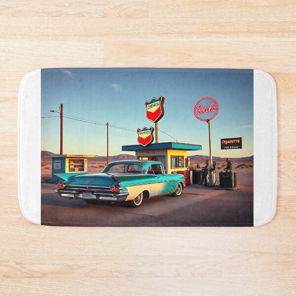 Item preview, Retro gas station in the desert, 1950s designed and sold by Zazeyy.