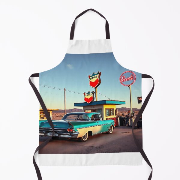 Item preview, Retro gas station in the desert, 1950s designed and sold by Zazeyy.