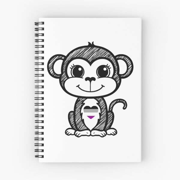 Item preview, Cute Pride Monkey with Asexual Pride Heart  designed and sold by Travelslightly.